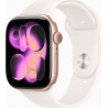 Apple Watch 11 46mm Aluminium Rose Gold avec Light Blush Sport Band M/L MEV74